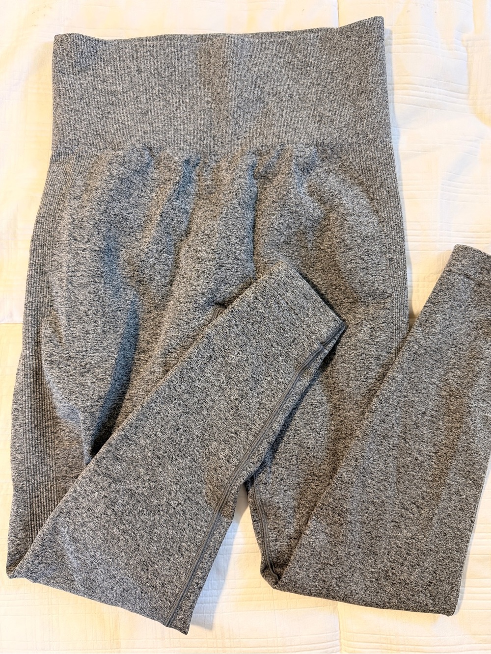 High-Waist Seamless Grey Leggings for Women